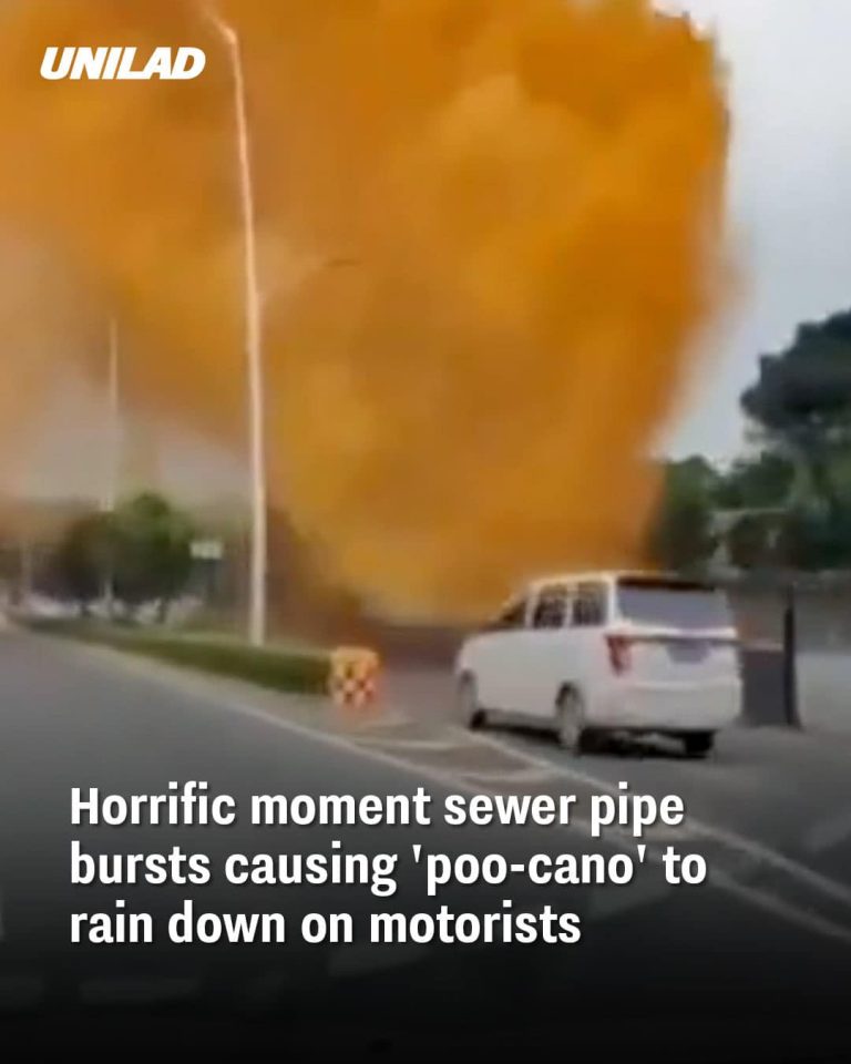 Sewer Pipe Bursts Causing Poop To Rain Down On Passing Cars