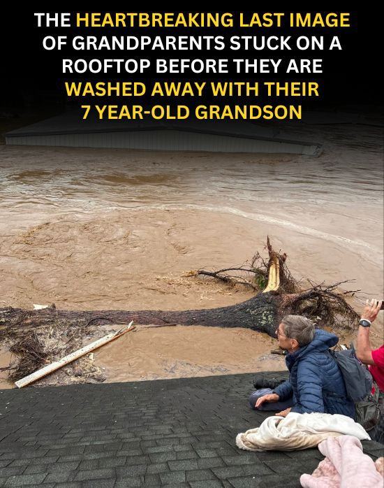 The Heartbreaking Last Image Shows Grandparents Stuck On A Rooftop Before They Are Washed Away Along With Their 7-Year-Old Grandson