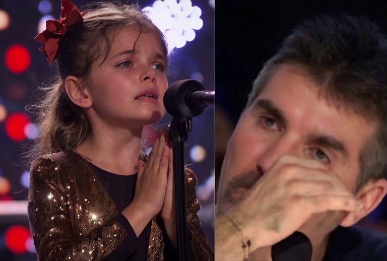 Unforgettable Moment: Simon Cowell Tears Up in Public! This Young Girl’s Voice Moves Everyone to Tears