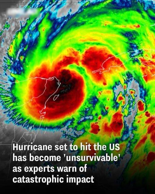 Hurricane set to hit the US has become ‘unsurvivable’ as experts wa:rn of catastrophic impact