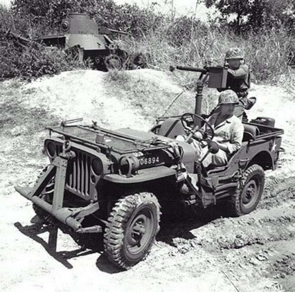 Armed and Armoured Willys MB-Jeeps