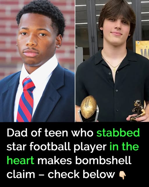 Dad of teen accused of stabbing star football player claims son wasn’t ’aggressor’